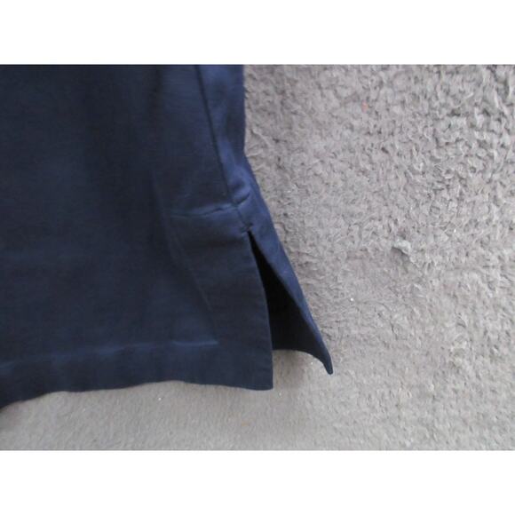 Chico's Womens No-Iron Blue Chic Stretch Bow-and-Grommet Tunic Top Sz 2, 12 US - Picture 8 of 16